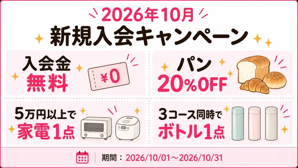 新規入会するのキャンペーン図解